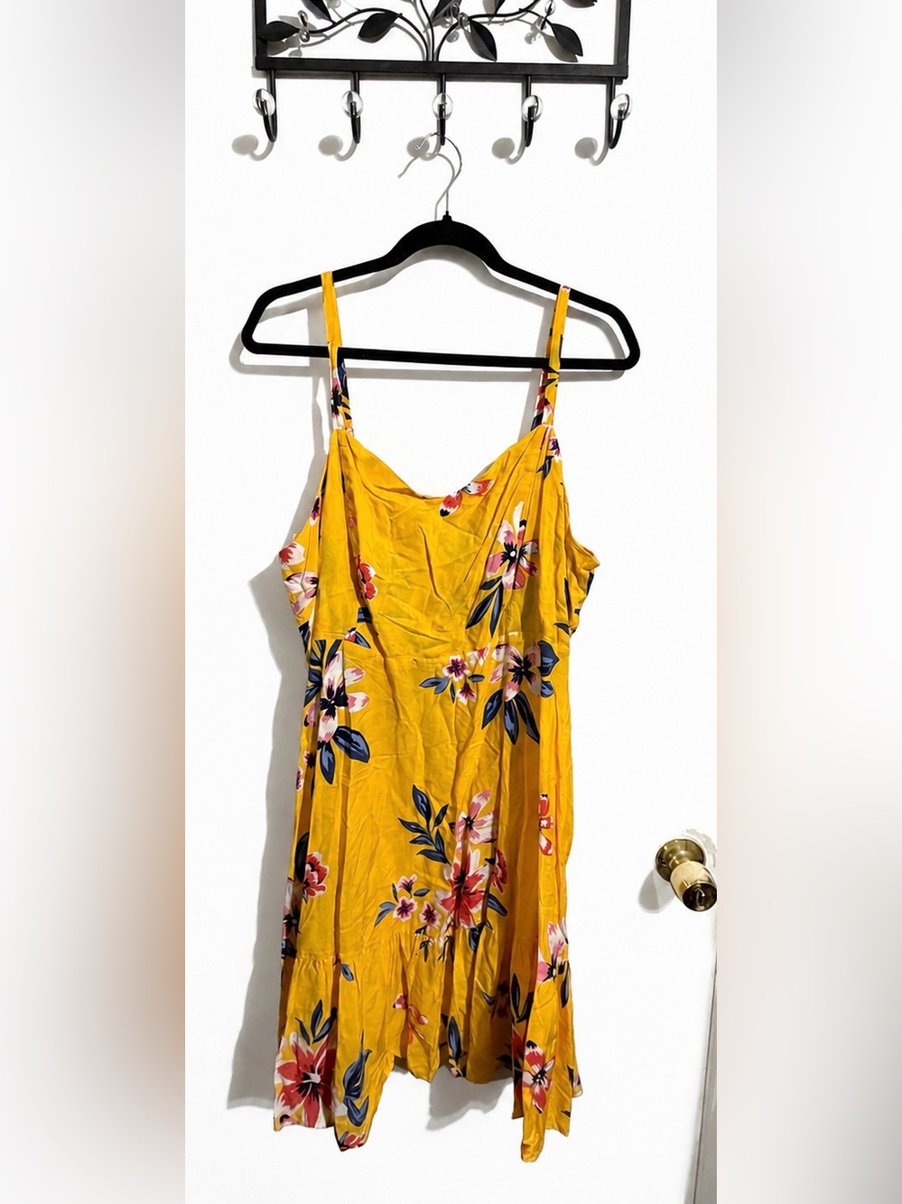 Old Navy Yellow Floral Smocked Cami Sundress – XL – New With Tags